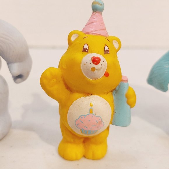 Vtg 1984 Care Bear PVC Figures ~ Grams Bear, Birthday Bear, Bedtime Bear - Picture 3 of 5
